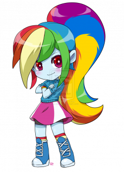 Equestria Girls Rainbow Dash chibi COMMISSION by choco-cocco | My ...