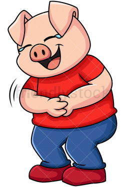 Pig Mascot Character Laughing Out Loud | Attitude pig ...
