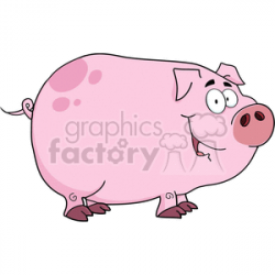 cartoon farm pig clipart. Royalty-free clipart # 383274
