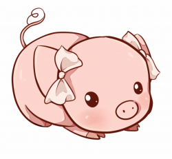 Pigs Clipart Easy - Kawaii Cute Pig Drawing, Transparent Png ...