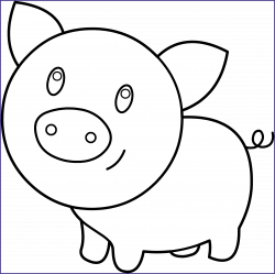 Unbelievable Cute Pig Clipart Black And White Clipartxtras Pics For ...