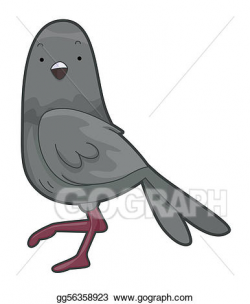 Stock Illustration - Cute pigeon. Clipart Drawing gg56358923 ...