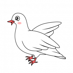 Free White pigeon character clip art image｜Free Cartoon & Clipart ...