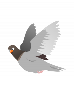 OnlineLabels Clip Art - A Flying Pigeon