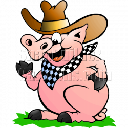 BBQ Pig with Hat & Scarf
