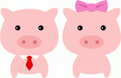 Cute couple pig | Pig art | Cute animal drawings kawaii, Pig ...