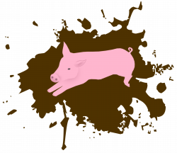 Pig Racing Graphic with Splatter - Wildlife Prairie Park