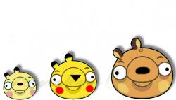 Angry Birds Pig Pikachu family by Niniku-Chan on DeviantArt