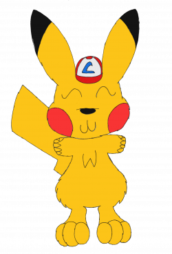 Pikachu with Ash's Hat — Weasyl