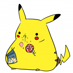 Obese Pikachu by ~zoro01 on deviantART on We Heart It