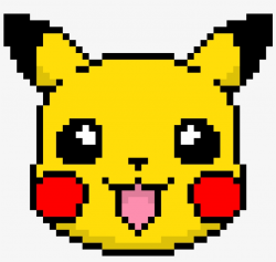 Pikachu Clipart Pokemon Pixel - Pikachu Head Pixel Art ...