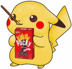 Image - Pikachu-Drinking-Pocky-Chocolate-Giant.png | Bones Wiki ...