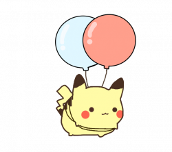remake kawaii pikachu cute pokemon ballon...