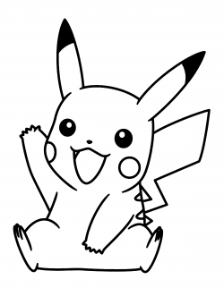 Pikachu Clipart Black And White