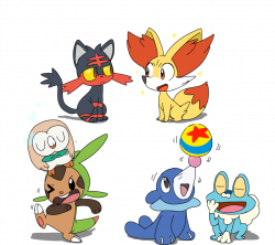 Gen 6 Starters Meet Gen 7 Starters | Pokémon | Know Your Meme