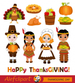 Thanksgiving Digital Clipart, Thanksgiving Clipart, Pilgrim Clipart