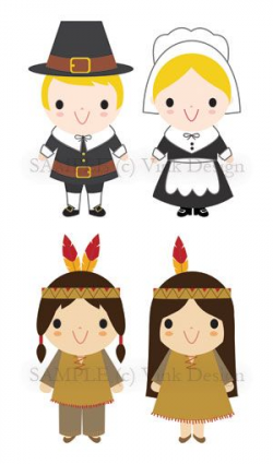 little pilgrims and Indians | thanksgiving | Thanksgiving ...