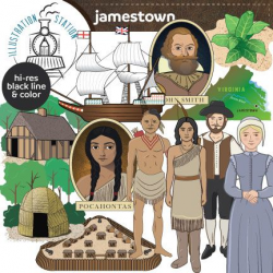 Jamestown Colony Clip Art | History Illustrations ...