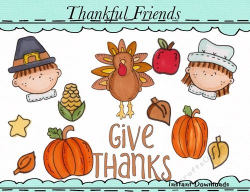 Thankful Friends Clip Art | Clipart Thanksgiving | Clip art ...