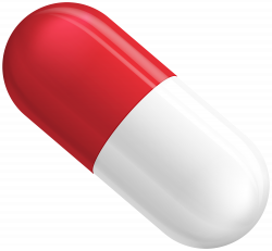 Red and White Pill Capsule PNG Clipart - Best WEB Clipart