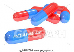 Clipart - Antidepressant pills 3d rendering. Stock ...