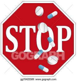 Stock Illustration - Stop drug misuse. Clip Art gg70422589 ...