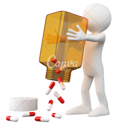 3D Doctor Emptying a Bottle of Pills - Photos by Canva