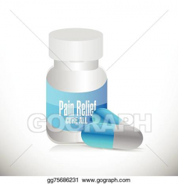 EPS Illustration - Pain relief pills and jar illustration ...