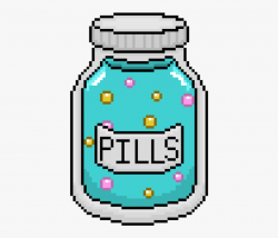 Pill Clipart Take - Pill Bottle Pixel Art #2264728 - Free ...