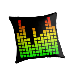 Audio Spectrum Bars' Throw Pillow by Vandarque | Pinterest | Sound ...