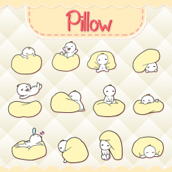 Pillow Clipart - Kawaii Design Download - Cute Pillow Clipart - Hand drawn  - Planner Stickers Clipart - Clip art Instant Download PNG file