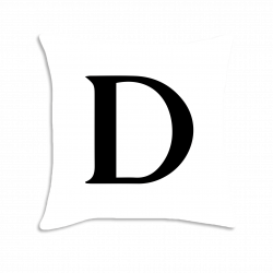 Letter D - Serif Font - Decorative Throw Pillow – Cushion the Blow