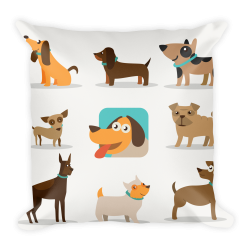 Puppies - Double Sided Throw Pillow | My Daycare | Pinterest | Throw ...