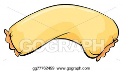Vector Illustration - A long yellow pillow. EPS Clipart ...