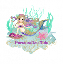 Cute Personalized Mermaid Rectangular Canvas Pillo by So_Chic
