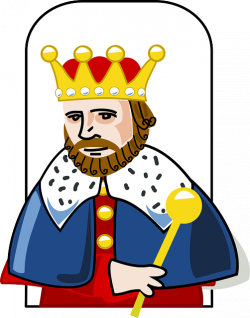 Royal blue king crown and sceptor clipart - techFlourish collections