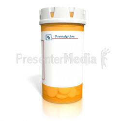 Orange Medication Bottle With Label - Medical and Health ...
