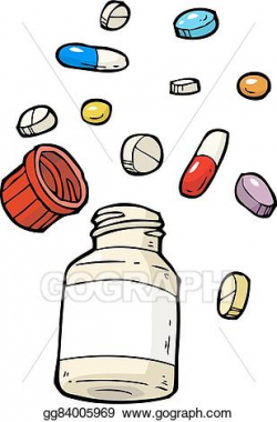 Vector Art - Vial of pills. Clipart Drawing gg84005969 - GoGraph