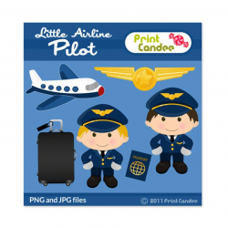 70% OFF SALE! - Little Airline Pilot - Digital Clip Art - Personal and  Commercial Use - printable graphics scrapbooking design elements