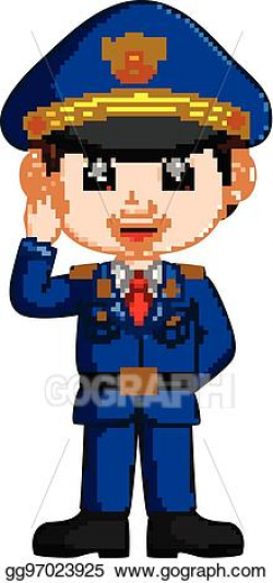 EPS Vector - Cute happy airplane pilot waving. Stock Clipart ...