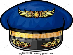 EPS Illustration - Airline pilots hat . Vector Clipart ...