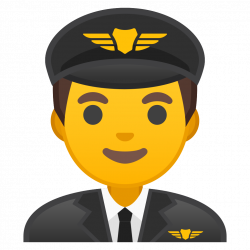 Man pilot Icon | Noto Emoji People Profession Iconset | Google