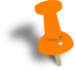 Orange Push Pin Clip Art at Clker.com - vector clip art online ...