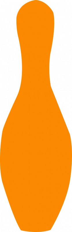 Clipart - bowling pin orange