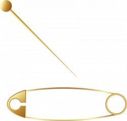 golden brooch pin safety pin's png - Free PNG Images | TOPpng
