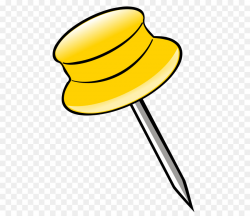 Drawing Pin clipart - Pin, Yellow, Drawing, transparent clip art