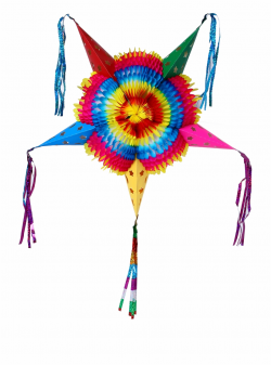 Colorful Star Mexican Piñata Foldable Cardboard Party Free ...