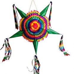 Mexican Star Piñata Party Decoration, Extra Large 32 Inch Colorful Fiesta  All Festival Party Supplies Decor, Foldable