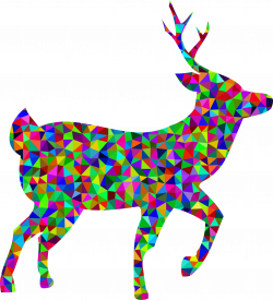 Clipart - Prismatic Low Poly Deer