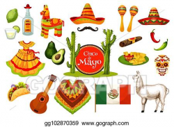 Vector Stock - Cinco de mayo mexican fiesta party icon ...